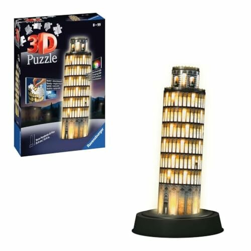 3D puzzel van de Toren van Pisa met verlichting