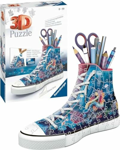 3D puzzel in de vorm van een sneaker als pennenhouder