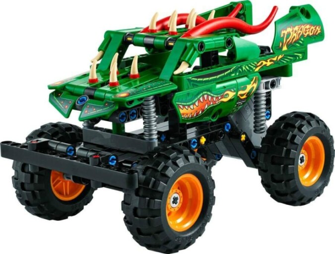 LEGO Technic Monster Jam Dragon Monster Truck in actie