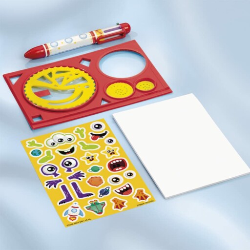 Kind met creativiteit aan het werk met de Spirograph set.