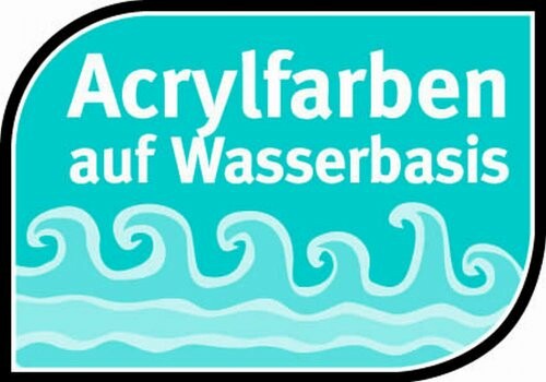 Label voor waterbasis acrylverf