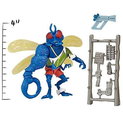 Actiefiguur van een blauwe mutant vlieg met accessoires