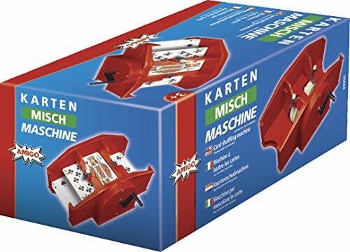 Rode kaartenschudmachine in doos