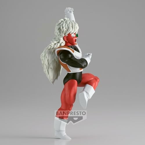 Anime actiefiguur met witte haren en rode huid