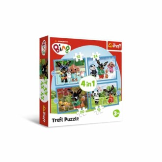 Trefl - Bing, Vrolijke Bing - Puzzel 4in1