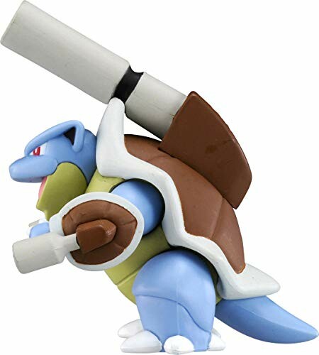 Speelgoedfiguur van Blastoise van opzij gezien