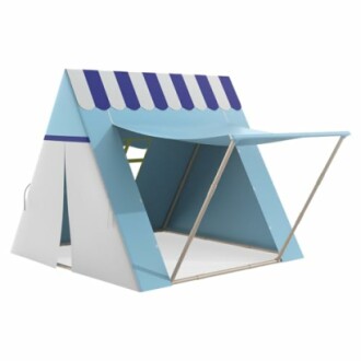 Blauw-witte speeltent voor kinderen