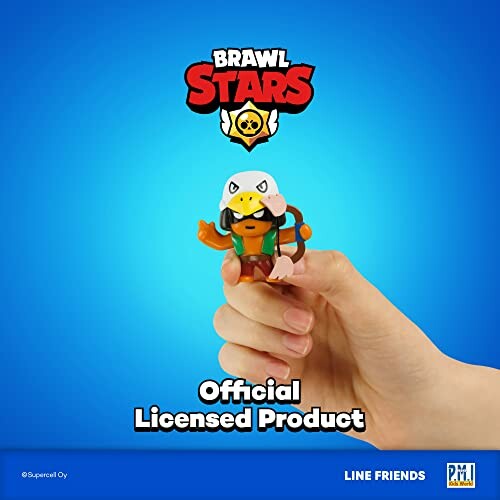 Speelgoedfiguur van Brawl Stars in hand