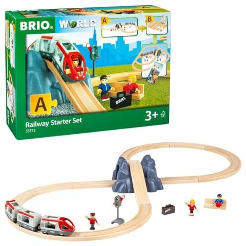 Treinset voor kinderen met rails en accessoires