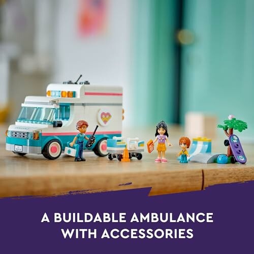 Bouwbare ambulance met accessoires en figuren