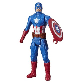 Actiefiguur van Captain America met schild.