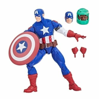 Actiefiguur van Captain America met accessoires.