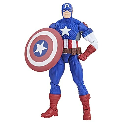 Actiefiguur van Captain America met schild.