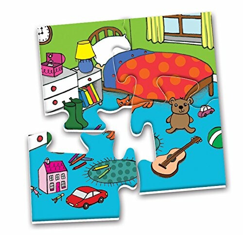 Kinderpuzzel met slaapkamer en speelgoed