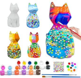 Katten schilderij kit met verf en stickers