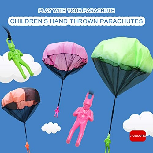 Speelgoed parachutes voor kinderen in verschillende kleuren