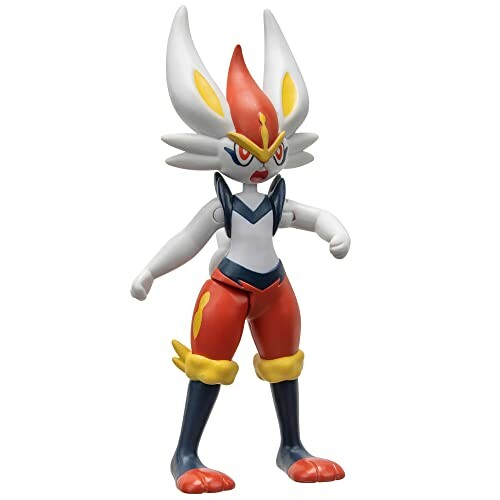 Speelgoedfiguur van Cinderace uit Pokémon