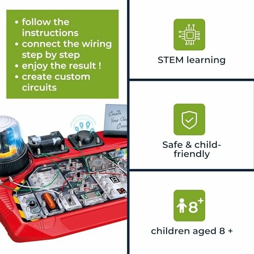 Elektronisch speelgoedbord voor kinderen vanaf 8 jaar.