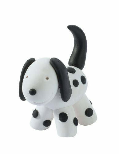 Kleien dalmatiër speelgoedfiguur met zwarte vlekken