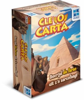 Bordspel Cleo Carta met piramide en farao-thema op de doos