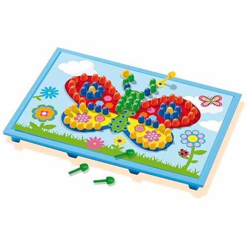 Kleurrijke vlinder mozaïek puzzel voor kinderen