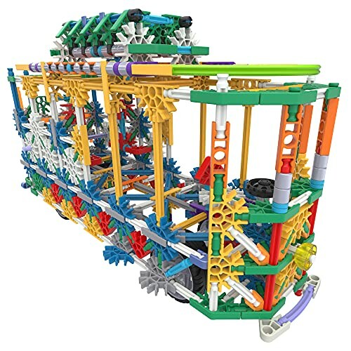 K'NEX busmodel in felle kleuren.