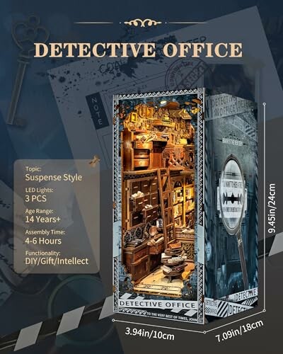 Doe-het-zelf miniatuur detective kantoor model