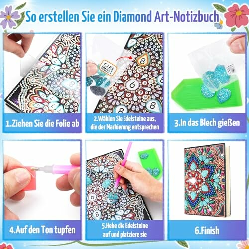 Stappen voor het maken van een Diamond Art-notitieboek