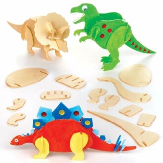 Baker Ross Dinosaurus 3D Houtknutselset