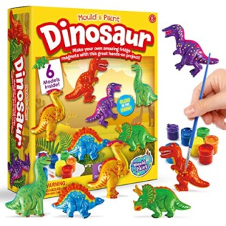 Dinosaurus knutselset met verf en mallen