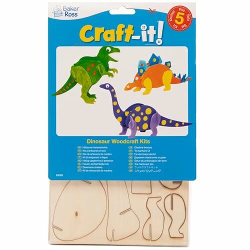 Knutsels met houten dinosaurusmodellen