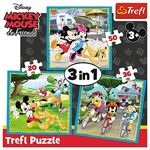 Disney Mickey Mouse en vrienden puzzelset met drie ontwerpen