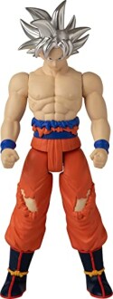 Dragon Ball Z actiefiguur met zilver haar en oranje broek.