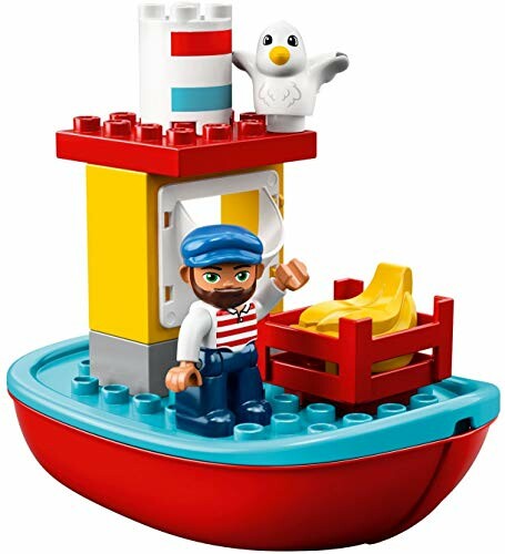 LEGO DUPLO boot met kapitein en meeuw.