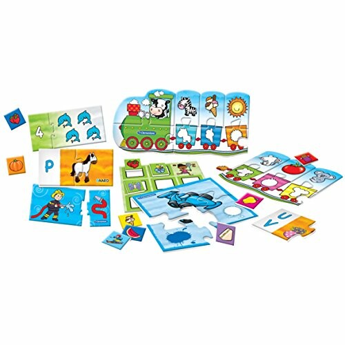 Educatief puzzelspel voor kinderen met dieren en vormen.