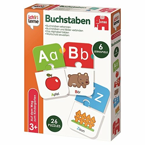 Educatief puzzelspel met letters en afbeeldingen voor kinderen.