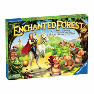 Bordspel Enchanted Forest met sprookjesfiguren op de doos