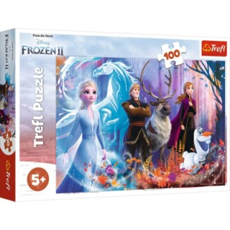 Frozen 2 puzzel met personages en sneeuwlandschap