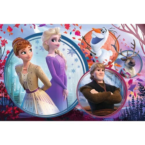 Frozen personages in een herfstlandschap