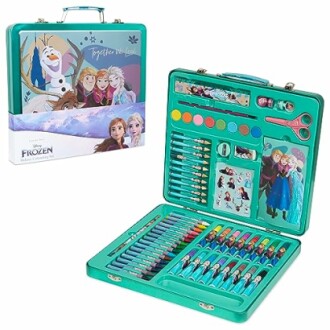 Frozen thema kunstset met kleurpotloden en verf