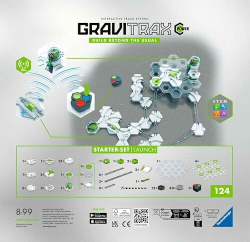 GraviTrax starterset met interactieve speelbaan en onderdelen