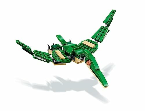 Groene draak gemaakt van LEGO-stenen