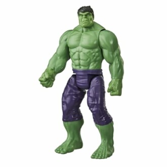 Groene superheld actiefiguur met paarse broek