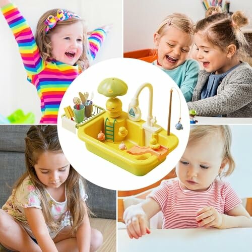 Kinderen spelen en tekenen met plezier.