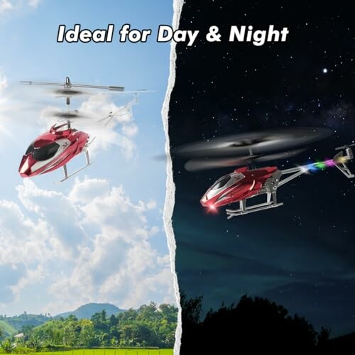 Rode helikopter overdag en 's nachts in de lucht