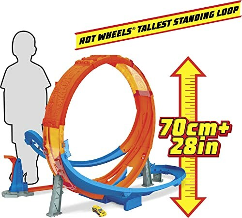 Hot Wheels racebaan met hoge lus van 70 cm