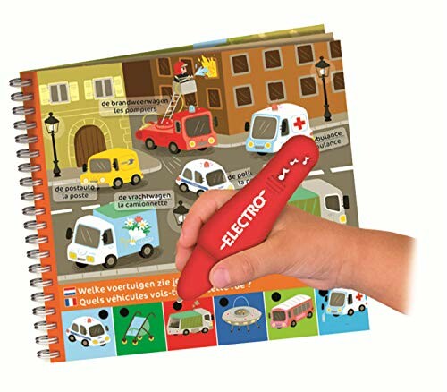 Interactief kinderboek met voertuigen en pen