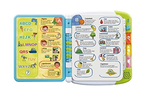 Interactief kinderboek met alfabet en woorden in het Nederlands