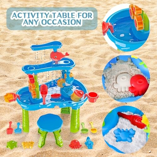 Speeltafel voor kinderen met zand en water.