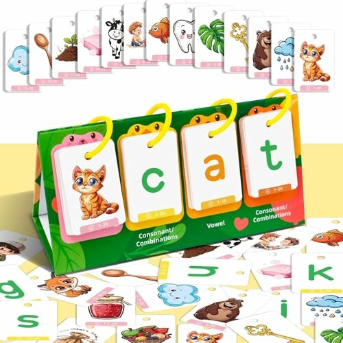 Educatief spel met letters en dieren voor kinderen.